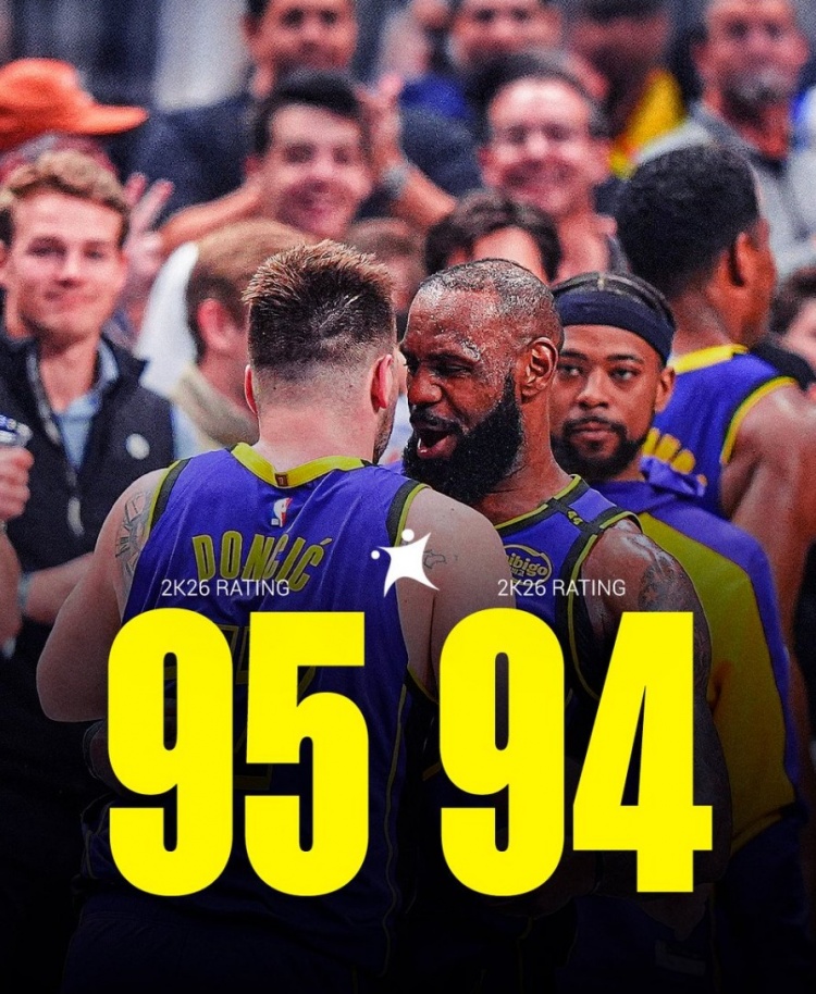 开云app下载入口官网-詹姆斯新赛季2K评分低于东契奇 队内第二高&amp;个人职业生涯首次